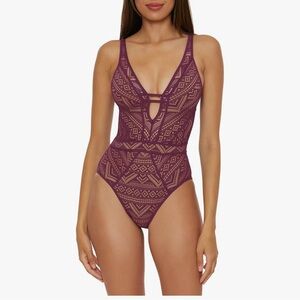 Crochet/Lace one-piece swimsuit- Becca swim
Size M- NEW WITH TAGS